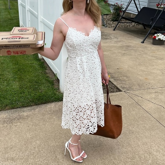 ASTR the label lace a line midi dress in white - Picture 3 of 7